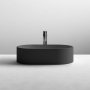 Nuie Vessel Oval Sit-On Countertop Basin 565mm Wide - Matt Black