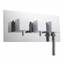 Nuie Volt Concealed Shower Valve With Diverter Dual Handle - Chrome