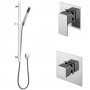 Nuie Windon Thermostatic Concealed Mixer Shower with Shower Kit + Stop Tap