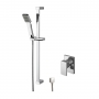 Nuie Windon Square Manual Concealed Shower Valve with Slider Rail Kit - Chrome
