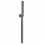 Nuie Windon Square Pencil Shower Handset with Hose and Bracket - Brushed Pewter