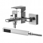 Nuie Windon Wall Mounted Bath Shower Mixer Tap with Shower Kit - Chrome