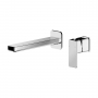 Nuie Windon 2-Hole Wall Mounted Basin Mixer Tap without Plate - Chrome