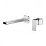 Nuie Windon 2-Hole Wall Mounted Basin Mixer Tap without Plate - Chrome