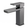 Nuie Windon Mono Basin Mixer Tap with Push Button Waste - Brushed Pewter