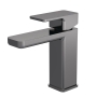 Nuie Windon Mono Basin Mixer Tap with Push Button Waste - Brushed Pewter