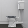 Nymas Nyma PRO Doc M Low Level Toilet Ware Set - Dark Grey Ring Seat