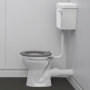 Nymas Nyma PRO Doc M Low Level Toilet Ware Set - Grey Ring Seat