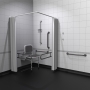 Nymas NymaCARE Doc M Shower Grab Rail Pack with Concealed Fixings - Dark Grey Grab Rails
