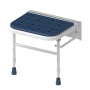 Nymas NymaCARE Premium Padded Wall Mounted Shower Seat with Legs - Dark Blue