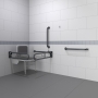 Nymas NymaPRO Doc M Changing Room Pack with Concealed Fixings - Dark Grey Grab Rails