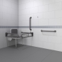 Nymas NymaPRO Doc M Changing Room Pack with Concealed Fixings - Grey Grab Rails
