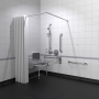 Nymas NymaPRO Doc M Shower Pack White with Concealed Valves and Satin Rails