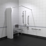 Nymas NymaPRO Doc M Shower Pack White with Exposed Valves and Polished Rails