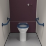 Nymas NymaPRO Back to Wall Ambulant Doc M Toilet Pack with Concealed Fixings - Dark Blue