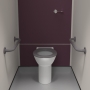 Nymas NymaPRO Back to Wall Ambulant Doc M Toilet Pack with Concealed Fixings - Grey