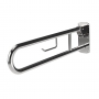 Nymas NymaPRO Lift and Lock Hinged Grab Rail with Roll Holder 800mm Length - Polished