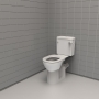 Nymas NymaPRO Rimless Doc M Ware Set Close Coupled Toilet with Lockable Cistern Assembly - White Ring Seat