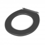 Nymas NymaPRO Toilet Seat Ring Only with Side Transfer Buffers - Dark Grey