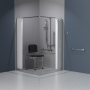 Nymas NymaSTYLE Doc M Shower Pack with Luxury Satin Grab Rails