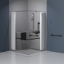 Nymas NymaSTYLE Doc M Shower Pack with Concealed Valves and Slimline Seat - Matt Black Grab Rails