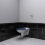 Nymas NymaSTYLE Doc M Wall Hung Toilet Ware Set - Dark Blue Ring Seat
