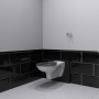 Nymas NymaSTYLE Doc M Wall Hung Toilet Ware Set - Dark Grey Ring Seat