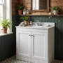 Old London Ashwick 800mm 2-Door Floor Standing Vanity Unit with Marble Top Basin