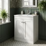 Old London Ashwick 600mm 2-Door Floor Standing Vanity Unit with Stone Basin