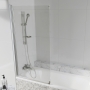 Orbit S6 Acqua Arm Square Bath Screen 1500mm x 800mm - 6mm Glass