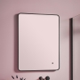 Orbit Alfie Soft Edge LED Bathroom Mirror 800mm H x 600mm W - Black