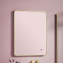 Orbit Alfie Soft Edge LED Bathroom Mirror 800mm H x 600mm W - Brushed Brass