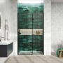 Orbit Athena Matt Black Hinged Shower Door - 6mm Glass