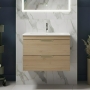 Orbit Aubrey 600mm 2-Drawer Wall Hung Vanity Unit