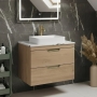 Orbit Aubrey 600mm 2-Drawer Wall Hung Countertop Vanity Unit