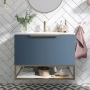 Orbit Chevron 600mm 1-Drawer Wall Hung Vanity Unit