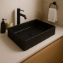 Orbit Core Rectangular Countertop Basin 520mm Wide 0 Tap Hole - Matte Black