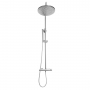Orbit Core Thermostatic Bar Mixer Shower with Shower Kit and Fixed Head - Chrome