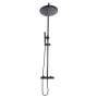 Orbit Core Thermostatic Bar Mixer Shower with Shower Kit and Fixed Head - Matt Black