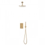 Orbit Core Thermostatic Concealed Mixer Shower with Shower Kit + Fixed Shower Head - Brushed Brass