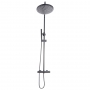 Orbit Core Thermostatic Bar Mixer Shower with Shower Kit and Fixed Head - Gunmetal