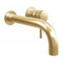 Orbit Core Lever Basin Mixer Tap Wall Mounted - Brushed Brass