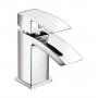 Orbit Descent Mini Mono Basin Mixer Tap with Push Button Waste - Chrome