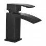 Orbit Descent Mono Basin Mixer Tap with Push Button Waste - Matt Black
