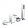 Orbit Descent 4-Hole Bath Shower Mixer Tap Pillar Mounted - Chrome