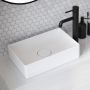 Orbit Edge Sit-On Countertop Basin with Waste Cover 500mm Wide - 0 Tap Hole