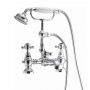 Orbit Harrogate Bath Shower Mixer Tap with Shower Kit Pillar Mounted - Chrome