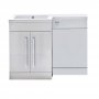 Orbit Life LH Combination Unit with Sculptured Basin 1100mm Wide - Gloss White