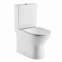 Orbit Life Fully Back to Wall Close Coupled Rimless Toilet Push Button Cistern - Soft Close Seat