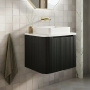 Orbit Linea Curve 600mm 1-Drawer Wall Hung Vanity Unit and Worktop with Basin